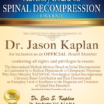 Dr. Jason Kaplan Receives Prestigious Back Pain Treatment Award