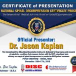 Dr. Jason Kaplan Presents at Spinal Decompression Conference